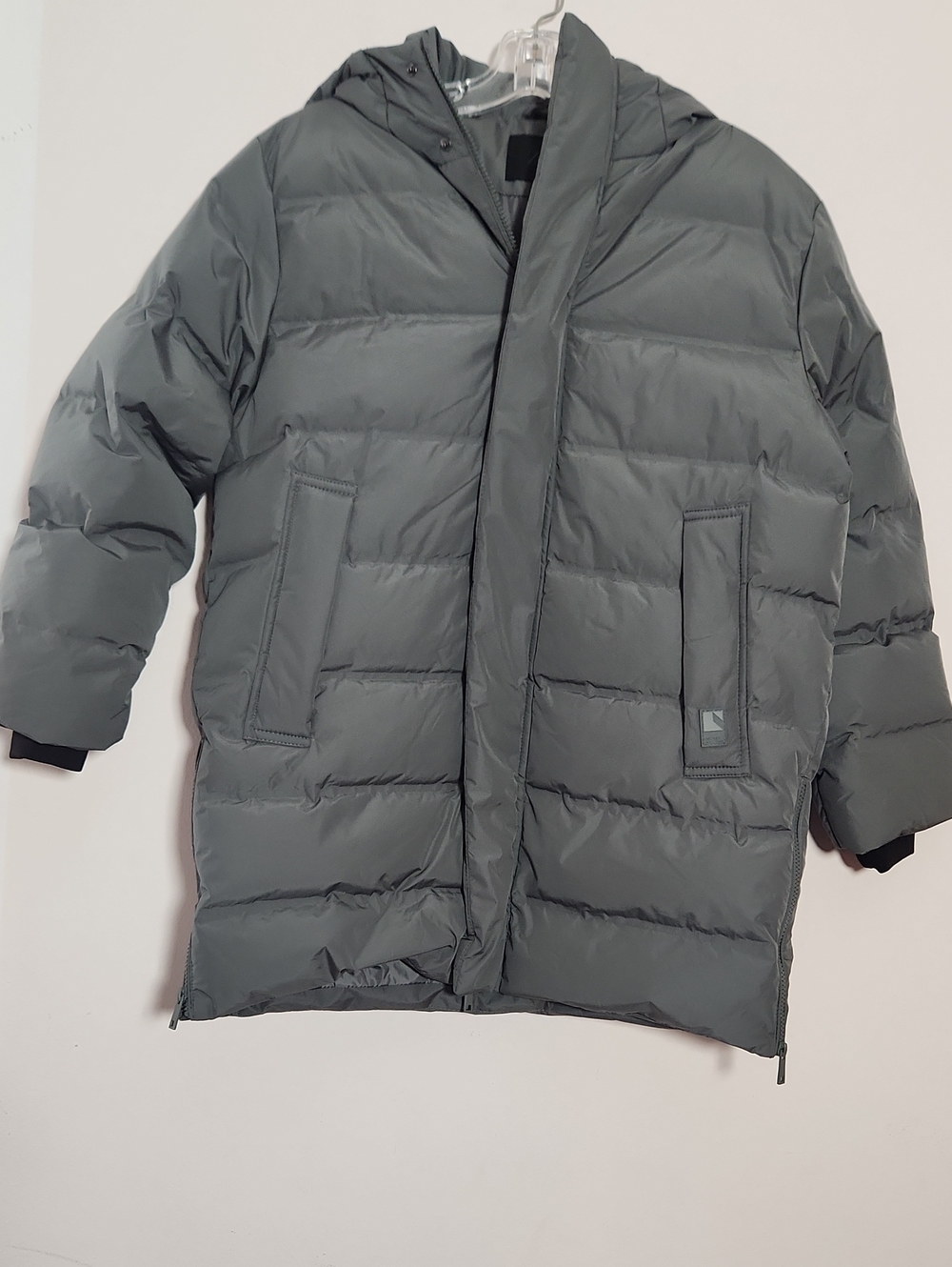 Zara Down/feather Hooded Puffer Jacket Boys 11-12 Years Oversized
